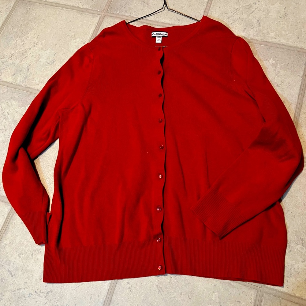 Croft & Barrow rust cardigan